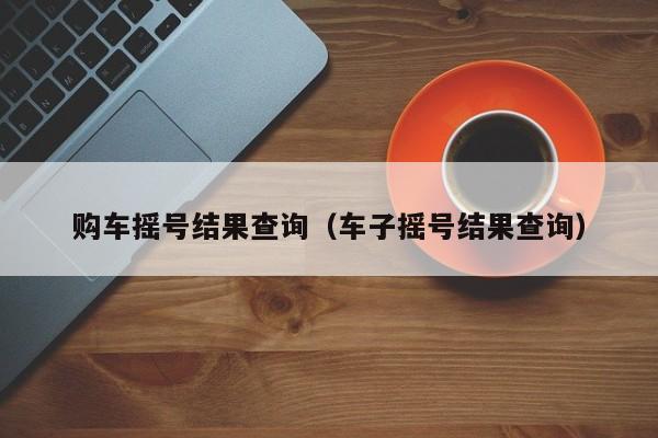 购车摇号结果查询（车子摇号结果查询）